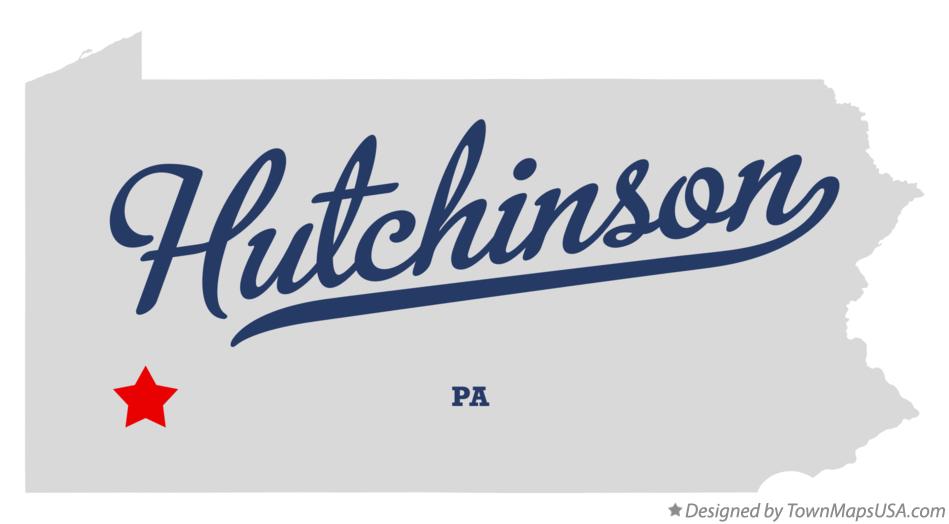 Map of Hutchinson Pennsylvania PA