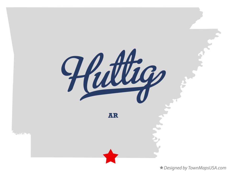 Map of Huttig Arkansas AR