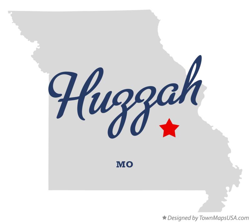 Map of Huzzah Missouri MO