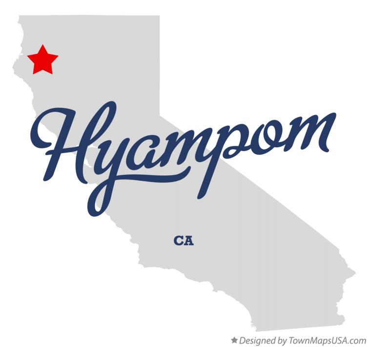 Map of Hyampom California CA