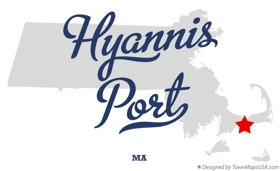 Map of Hyannis Port Massachusetts MA