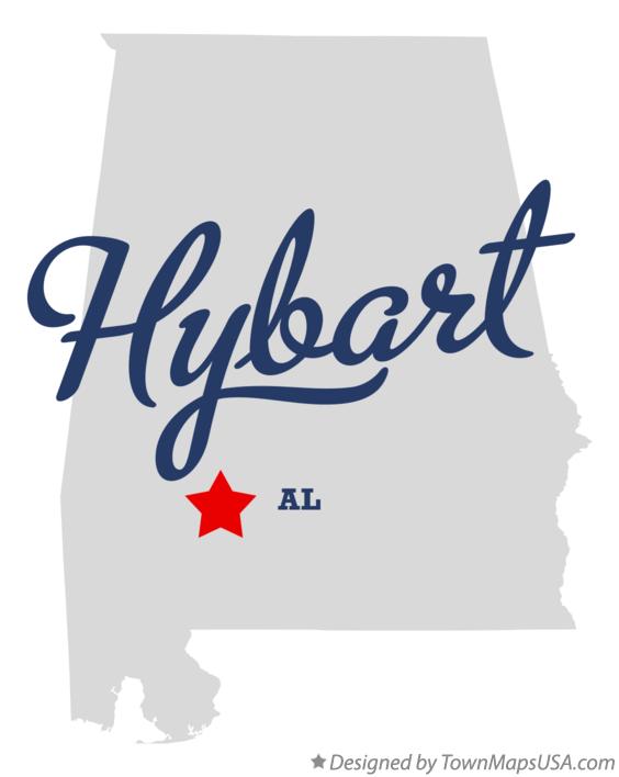 Map of Hybart Alabama AL