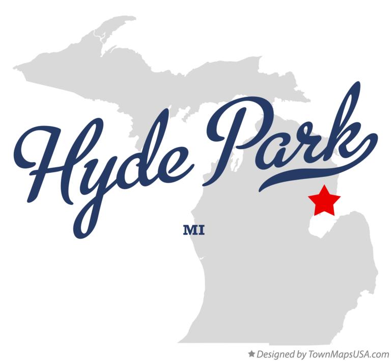 Map of Hyde Park Michigan MI