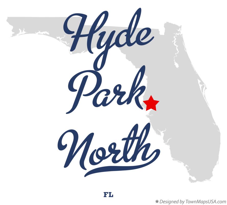 Map of Hyde Park North Florida FL