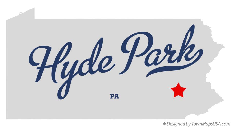Map of Hyde Park Pennsylvania PA