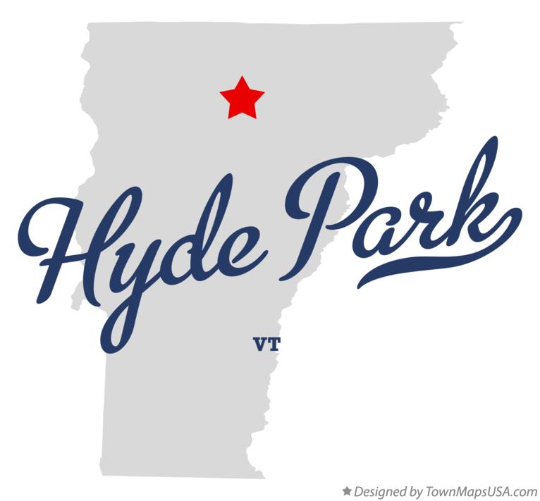 Map of Hyde Park Vermont VT