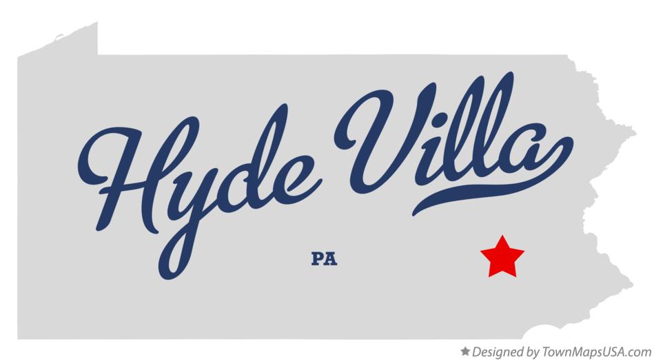 Map of Hyde Villa Pennsylvania PA