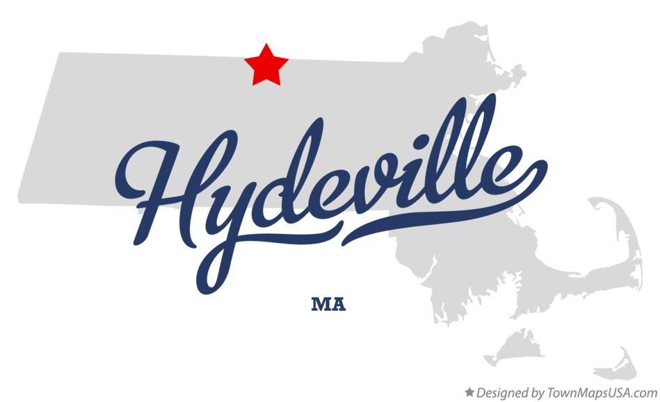 Map of Hydeville Massachusetts MA