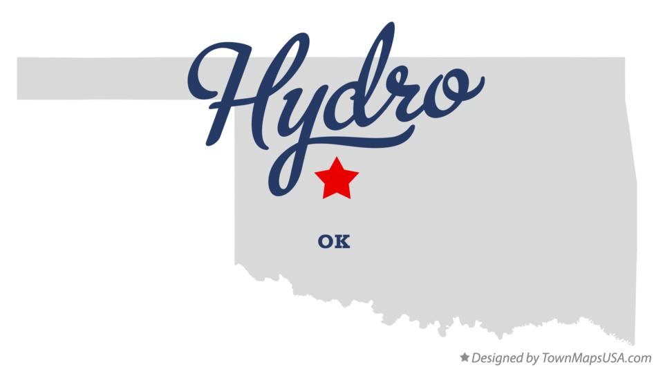 Map of Hydro Oklahoma OK