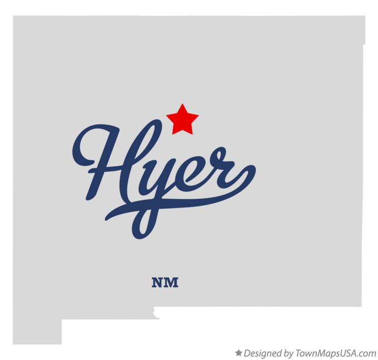 Map of Hyer New Mexico NM