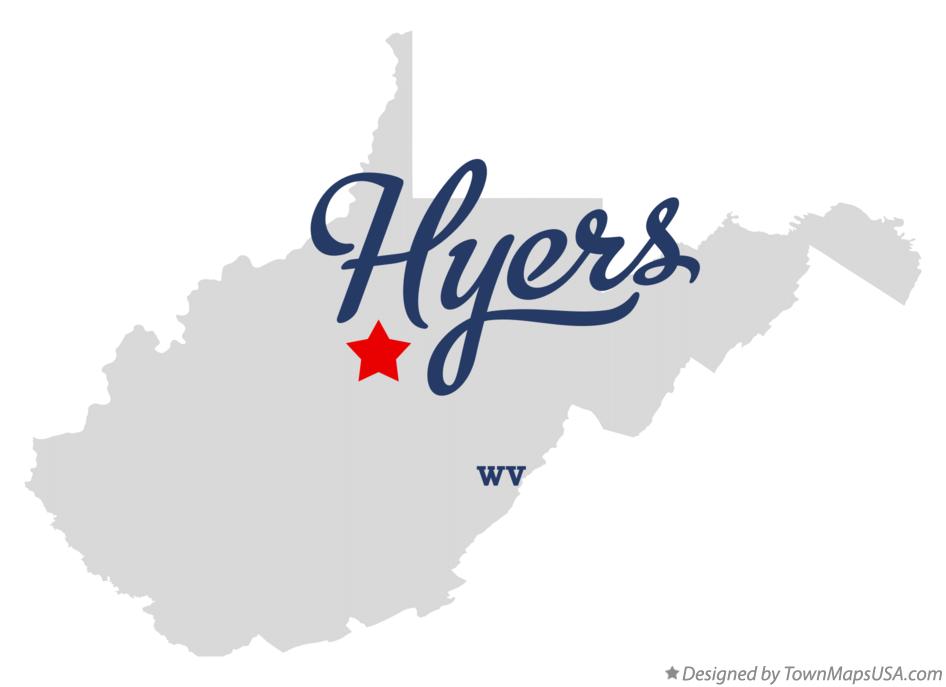 Map of Hyers West Virginia WV