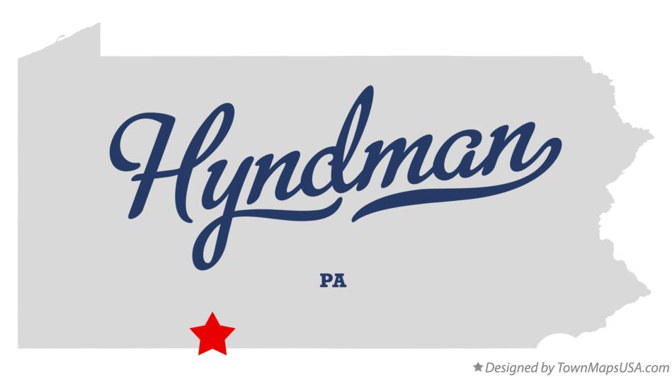 Map of Hyndman Pennsylvania PA