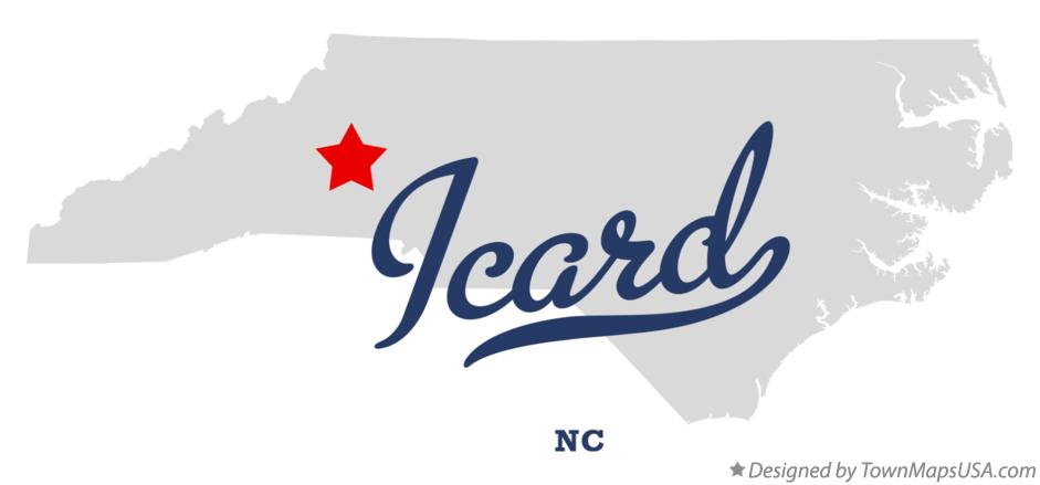 Map of Icard North Carolina NC
