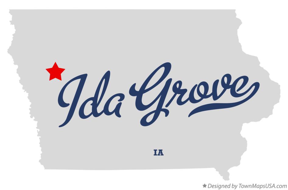 Map of Ida Grove Iowa IA
