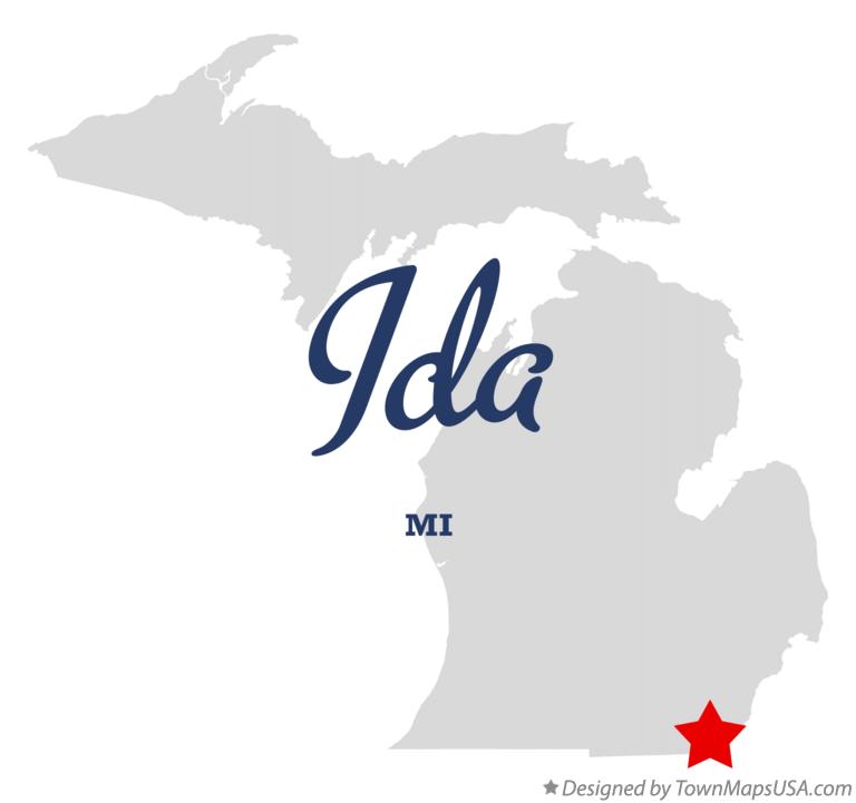 Map of Ida Michigan MI