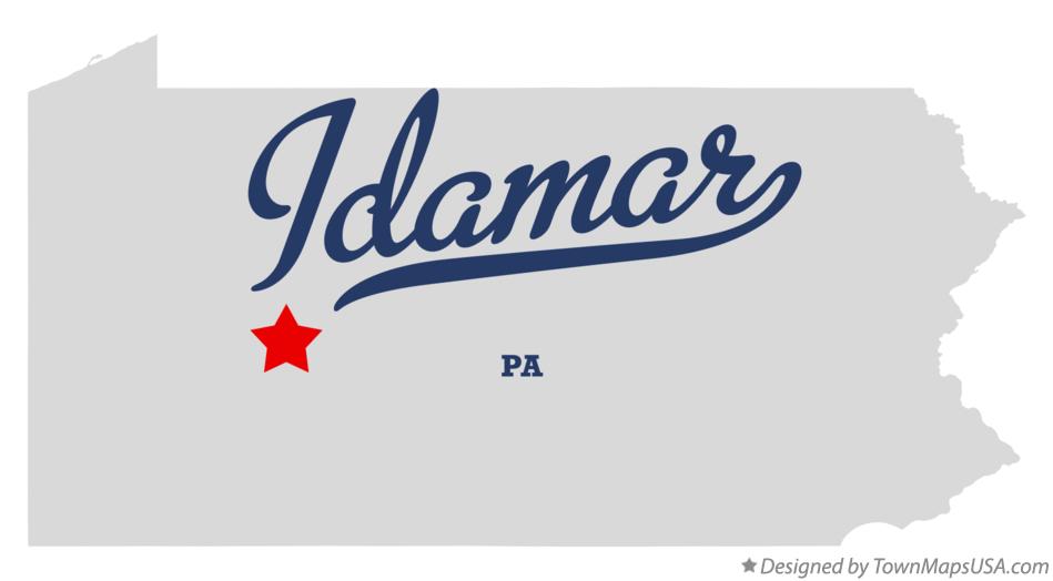 Map of Idamar Pennsylvania PA