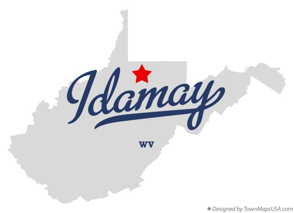Map of Idamay West Virginia WV