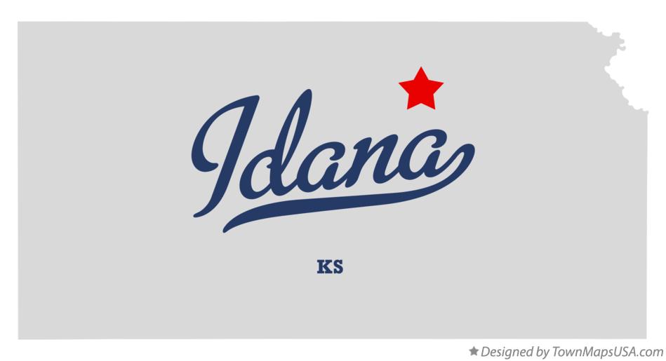 Map of Idana Kansas KS