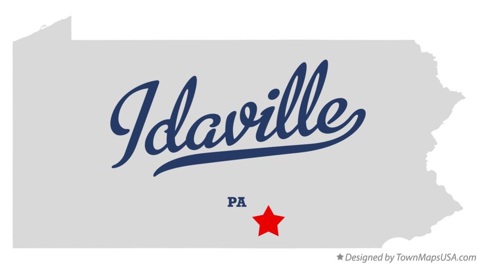 Map of Idaville Pennsylvania PA
