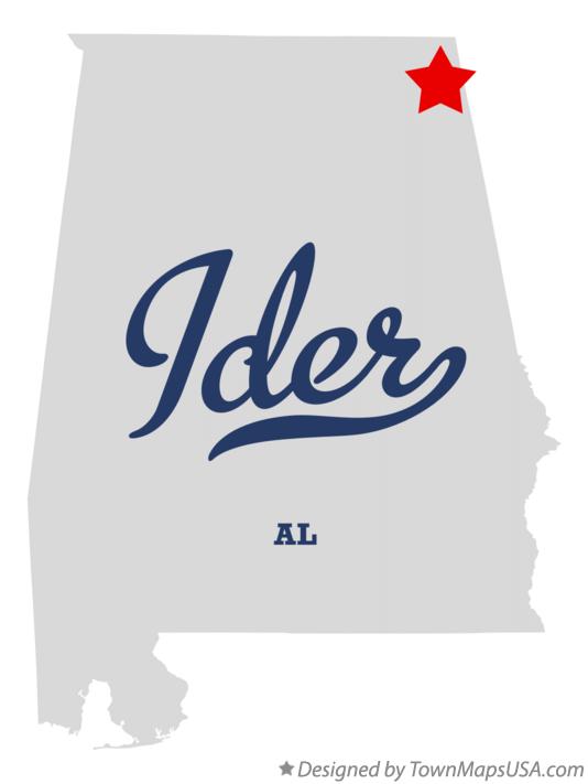 Map of Ider Alabama AL
