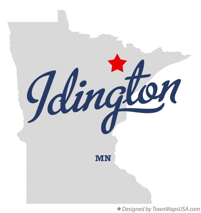 Map of Idington Minnesota MN