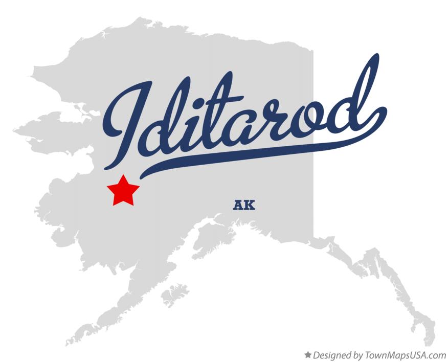 Map of Iditarod Alaska AK