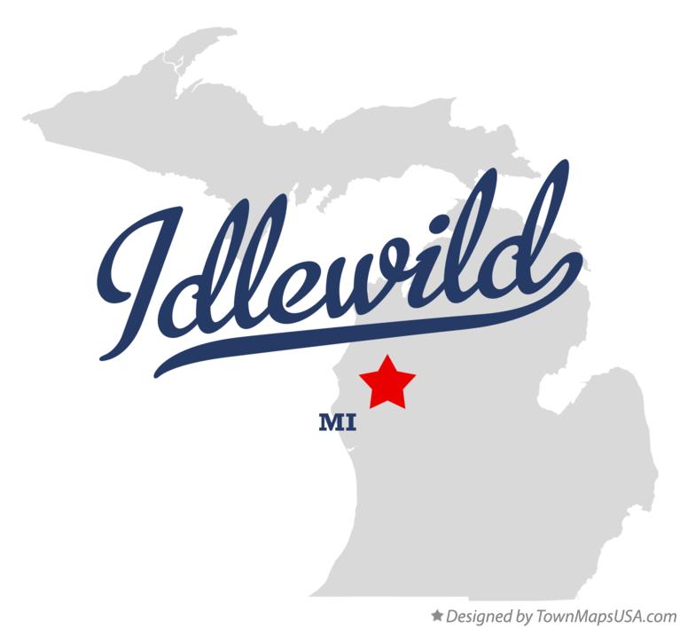 Map of Idlewild Michigan MI