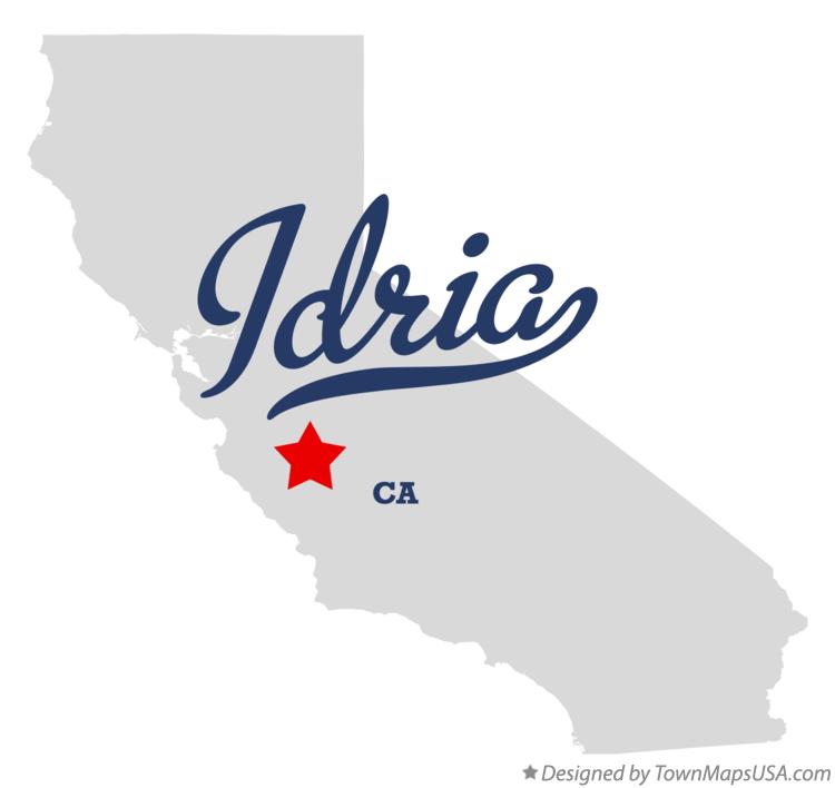 Map of Idria California CA