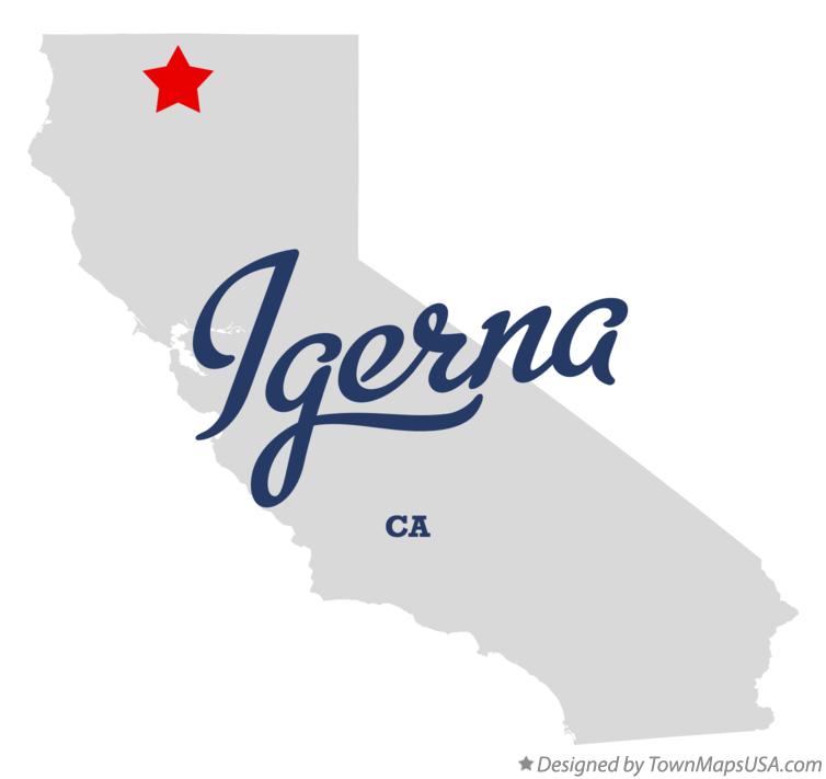 Map of Igerna California CA