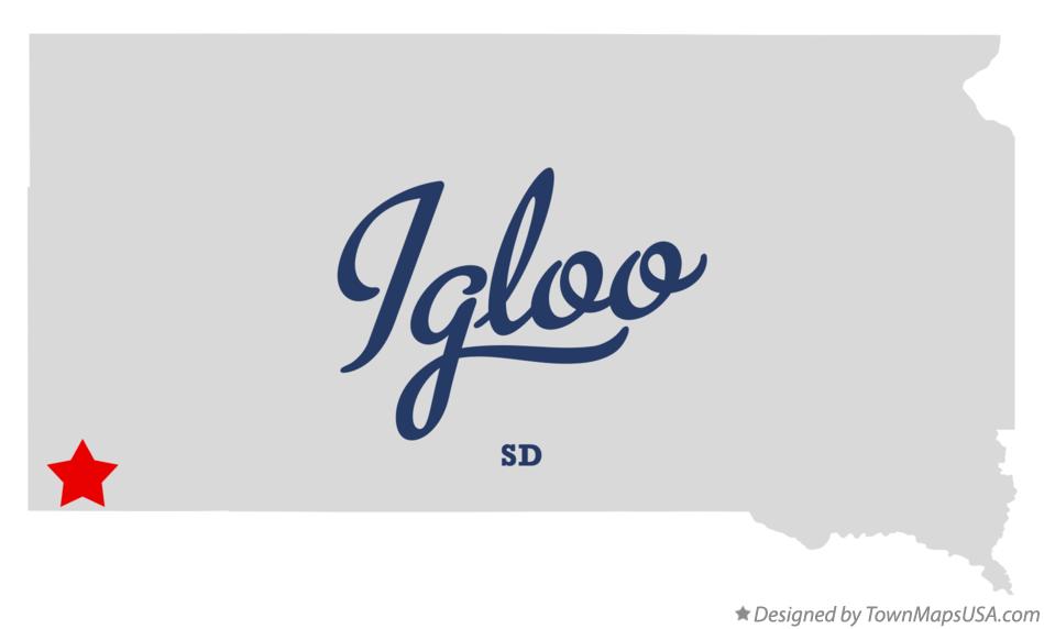 Map of Igloo South Dakota SD