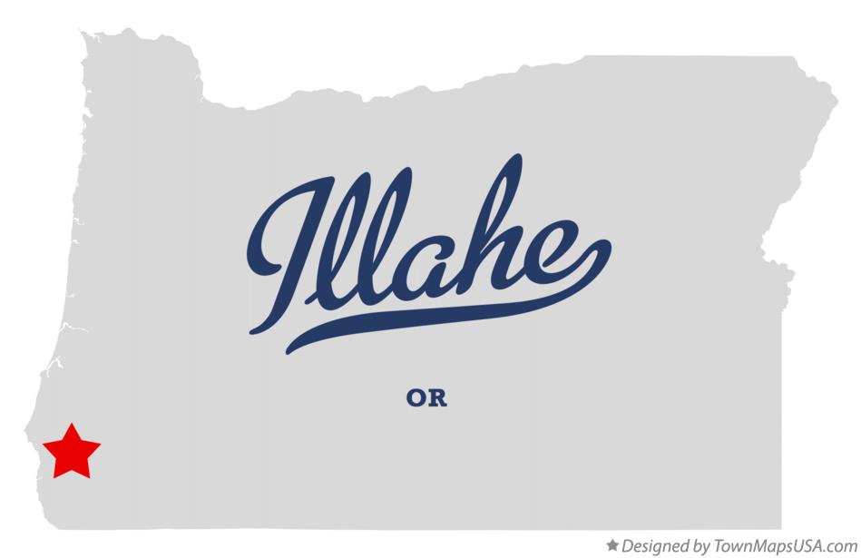 Map of Illahe Oregon OR