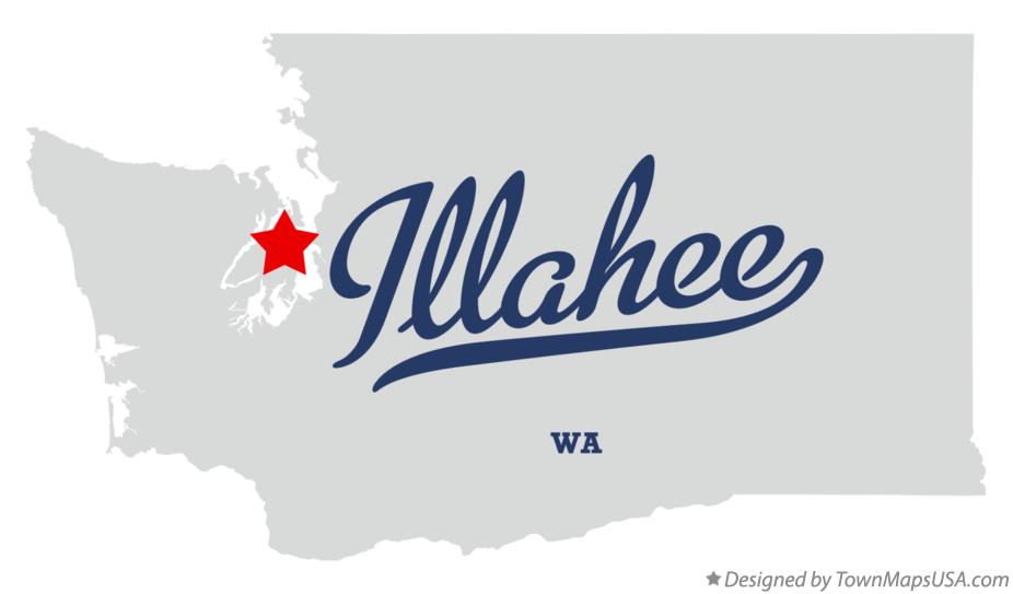 Map of Illahee Washington WA