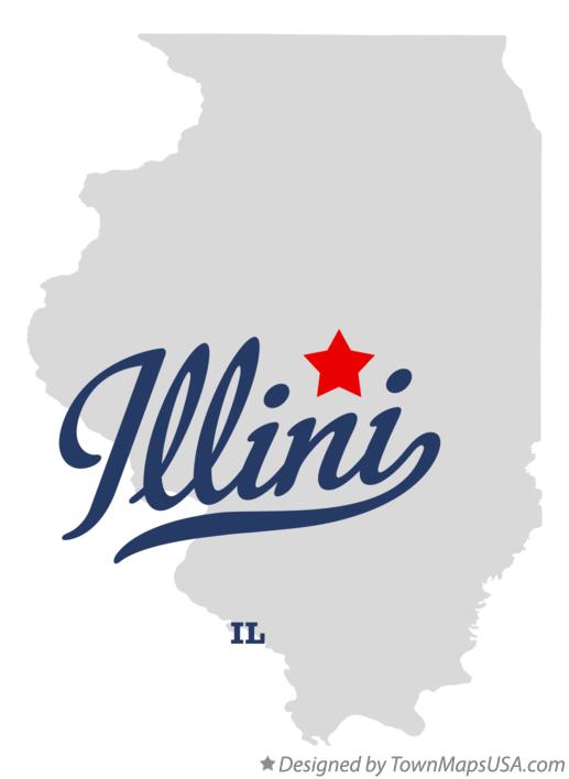 Map of Illini Illinois IL