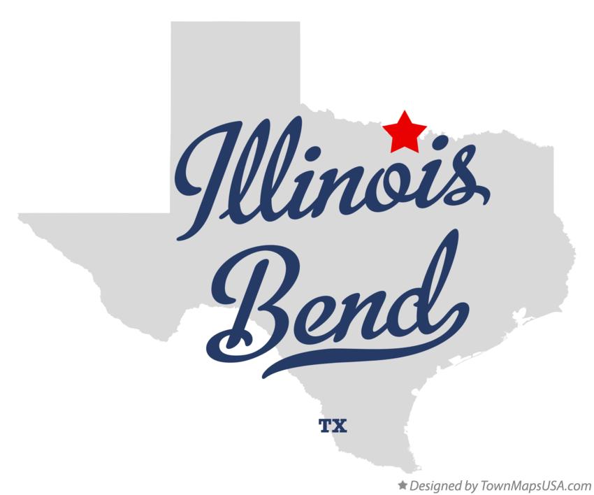 Map of Illinois Bend Texas TX