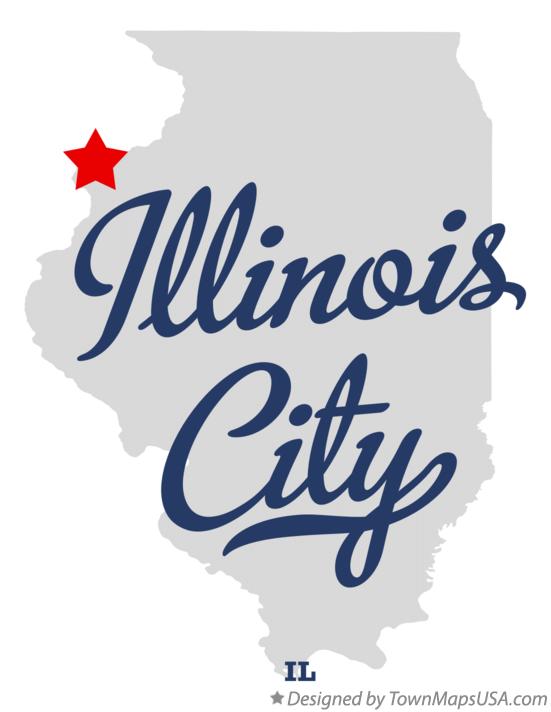 Map of Illinois City Illinois IL