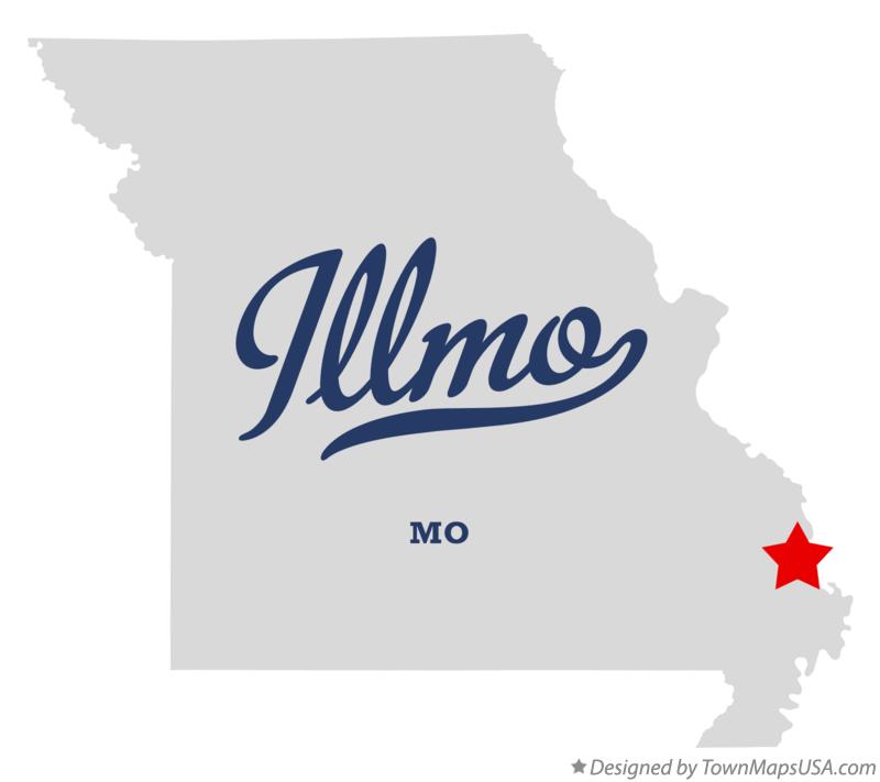 Map of Illmo Missouri MO