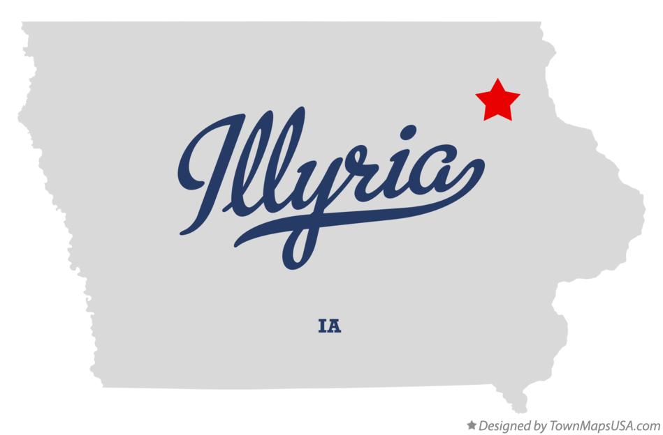 Map of Illyria Iowa IA