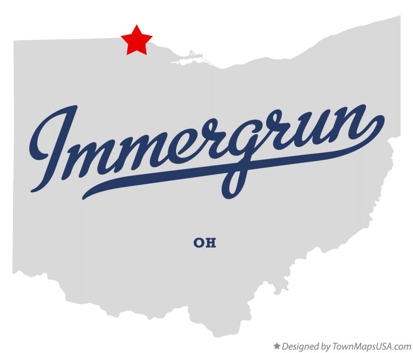Map of Immergrun Ohio OH