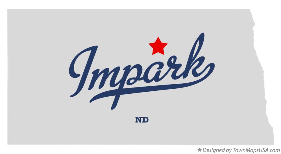 Map of Impark North Dakota ND
