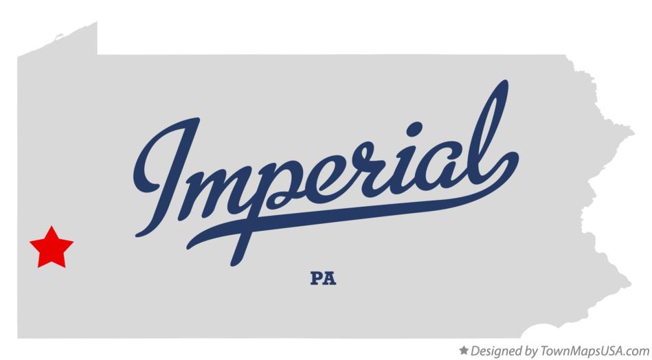 Map of Imperial Pennsylvania PA