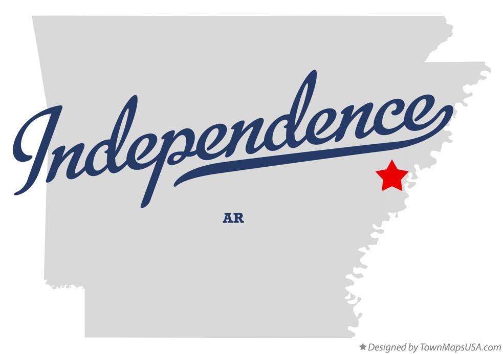Map of Independence Arkansas AR