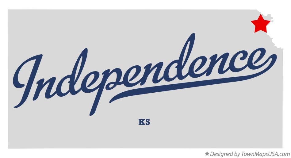 Map of Independence Kansas KS