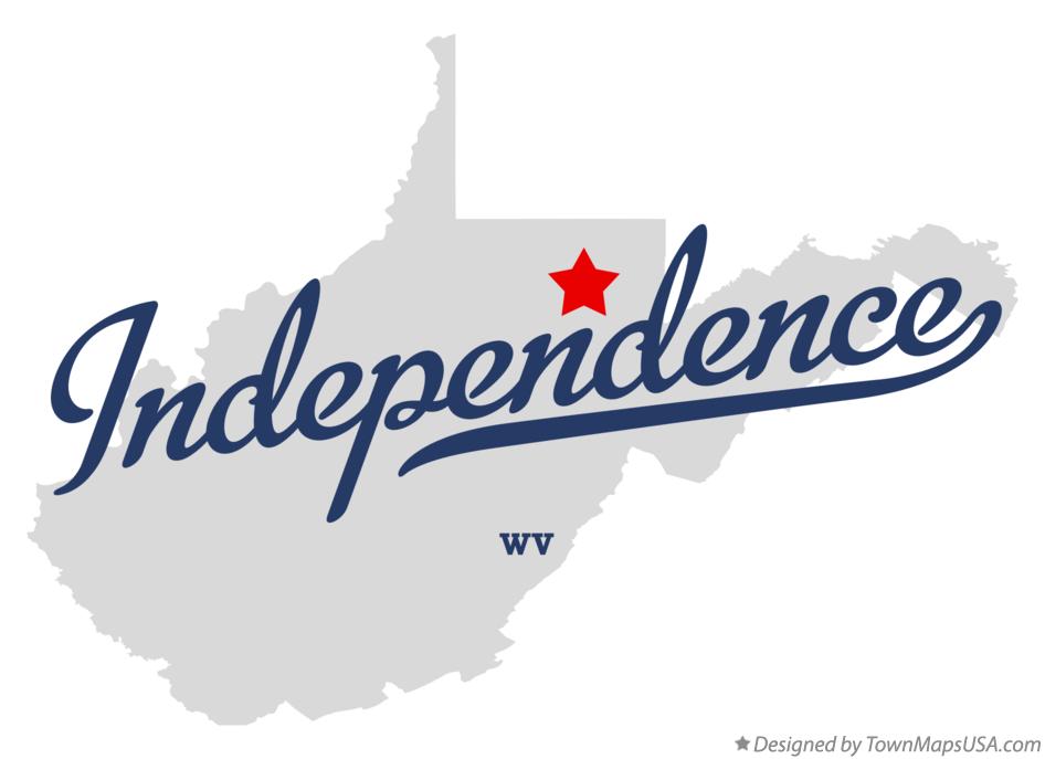 Map of Independence West Virginia WV