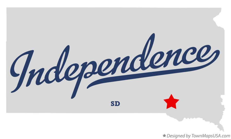 Map of Independence South Dakota SD