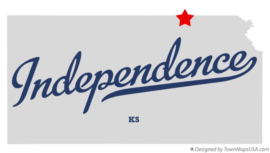 Map of Independence Kansas KS