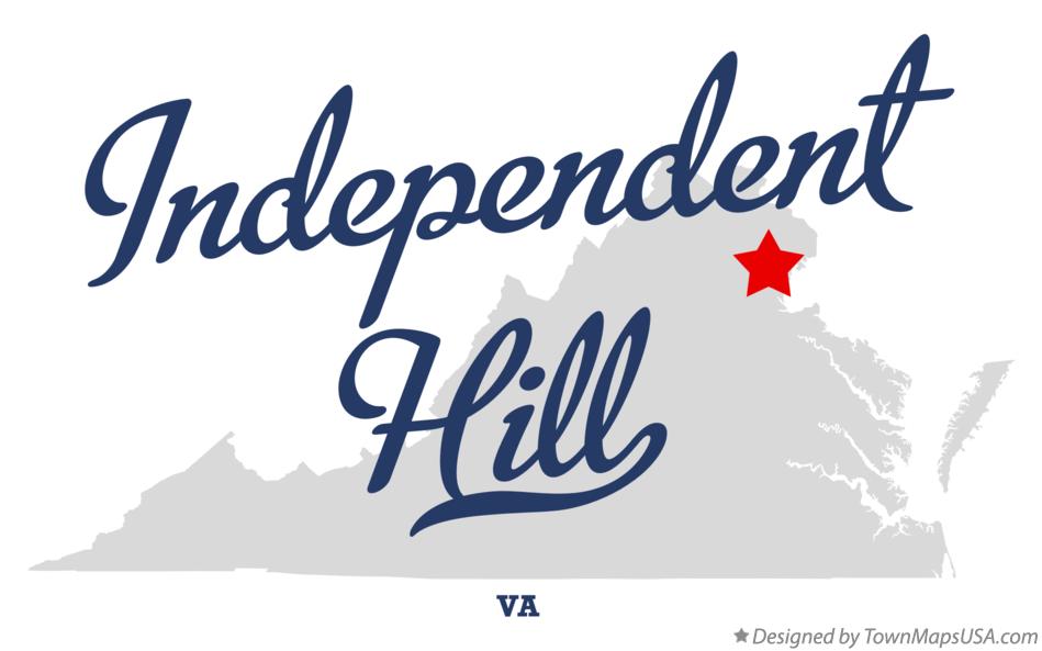 Map of Independent Hill Virginia VA