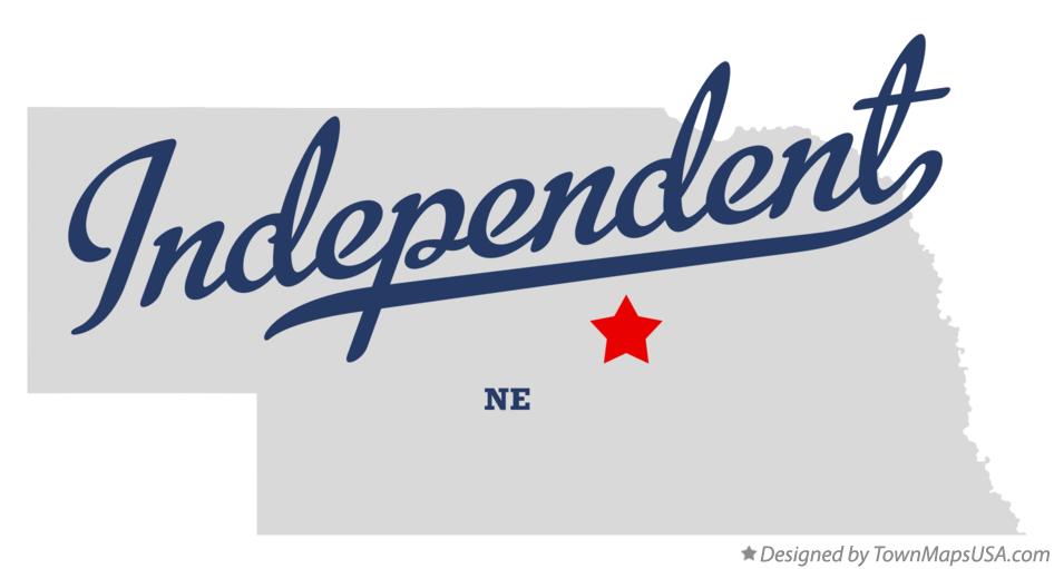 Map of Independent Nebraska NE