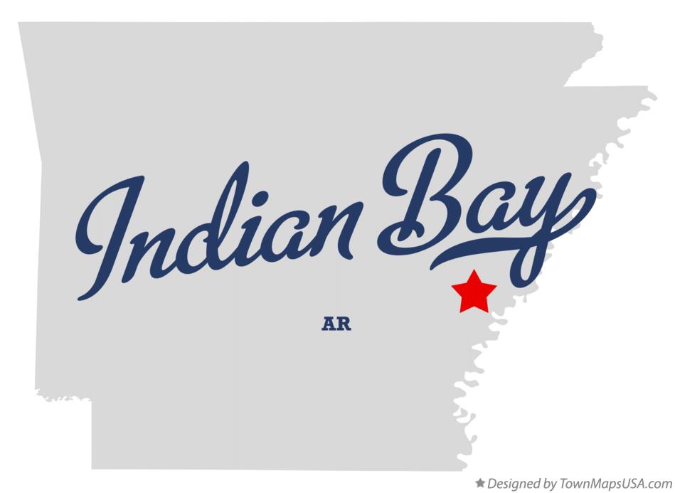 Map of Indian Bay Arkansas AR