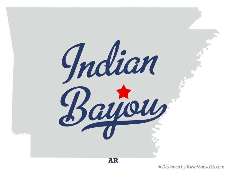 Map of Indian Bayou Arkansas AR