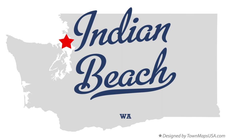 Map of Indian Beach Washington WA